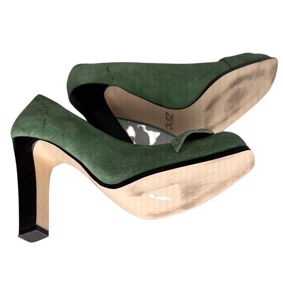Zinc square toe suede heels 8 - Picture 3 of 3